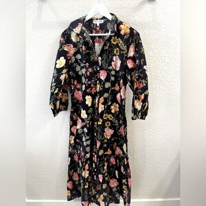 NWT Cara Cara Navy Floral Midi Dress S